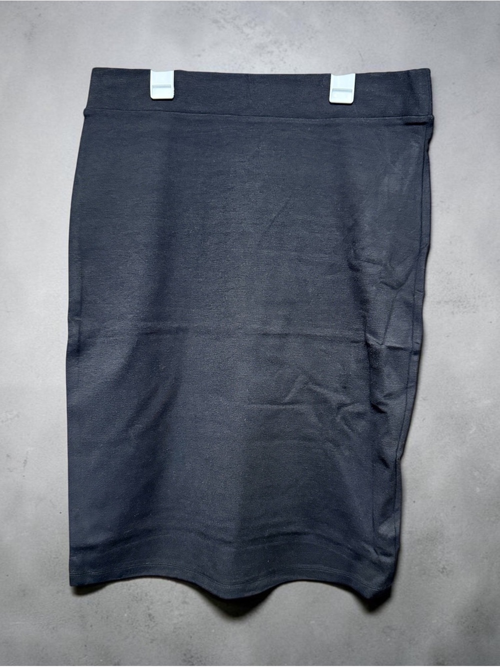 Classic Black Pencil Skirt - Women's Sleek Office Staple 26” length